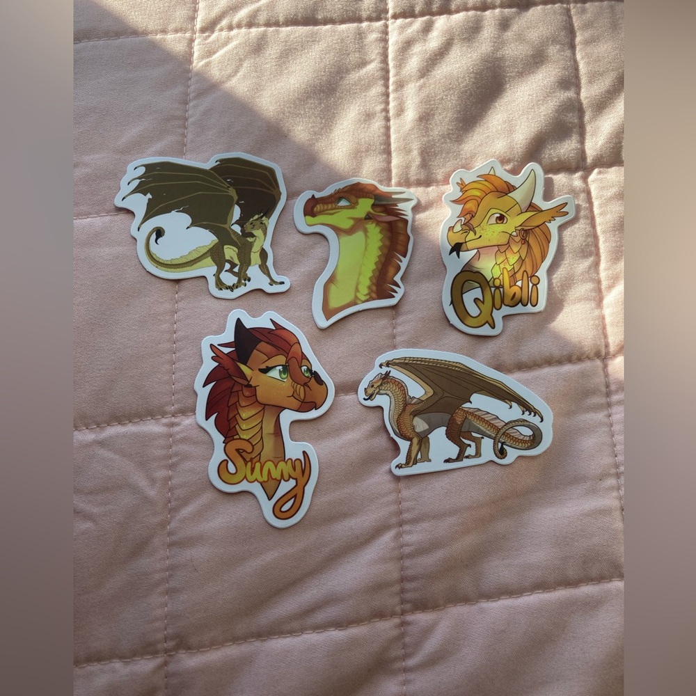 WOF wings of fire pack of 5 stickers ~Sandwing edition~